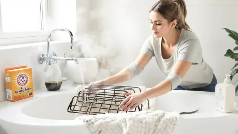 Questo trucco per il bagno rende le griglie del forno impeccabili in 30 minuti senza raschiare né usare prodotti aggressivi